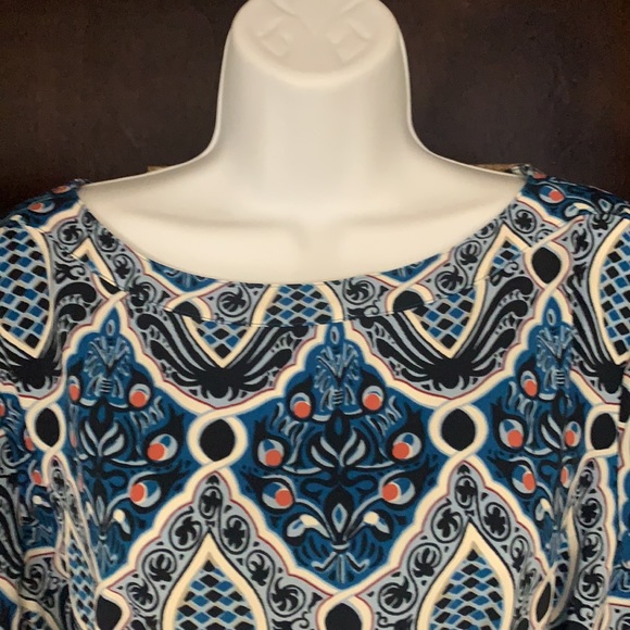 Ann Taylor Loft Outlet Dress Multiple Blues Size Medium - Picture 2 of 5